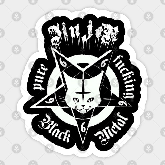 Cat metal jinjer Sticker by alea crew